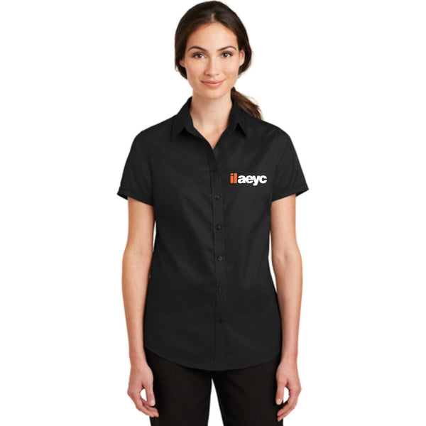 Port Authority® Ladies Short Sleeve SuperPro™ Twill Shirt