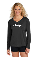 Sport-Tek® Women's Long Sleeve PosiCharge® Competitor™ V-Neck Tee