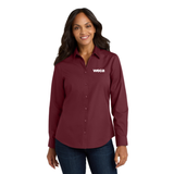 WECA Port Authority® Women's Long Sleeve Carefree Poplin Shirt